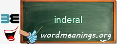 WordMeaning blackboard for inderal